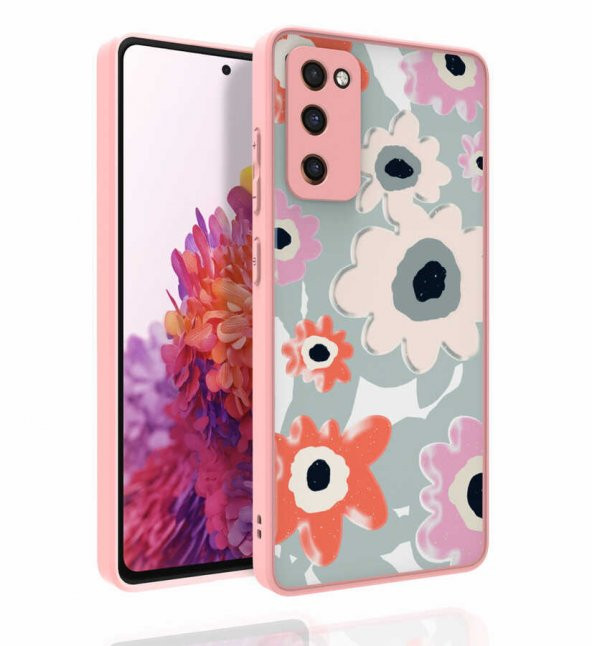 Samsung Galaxy S20 FE Kılıf Desenli Kamera Korumalı Parlak Zore Nora Kapak - 5