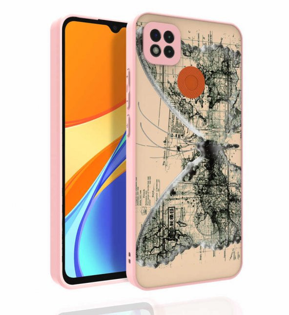 Xiaomi Redmi 9C Kılıf Desenli Kamera Korumalı Parlak Zore Nora Kapak - 6