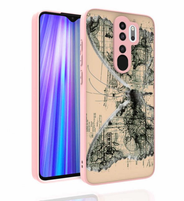 Xiaomi Redmi Note 8 Pro Kılıf Desenli Kamera Korumalı Parlak Zore Nora Kapak