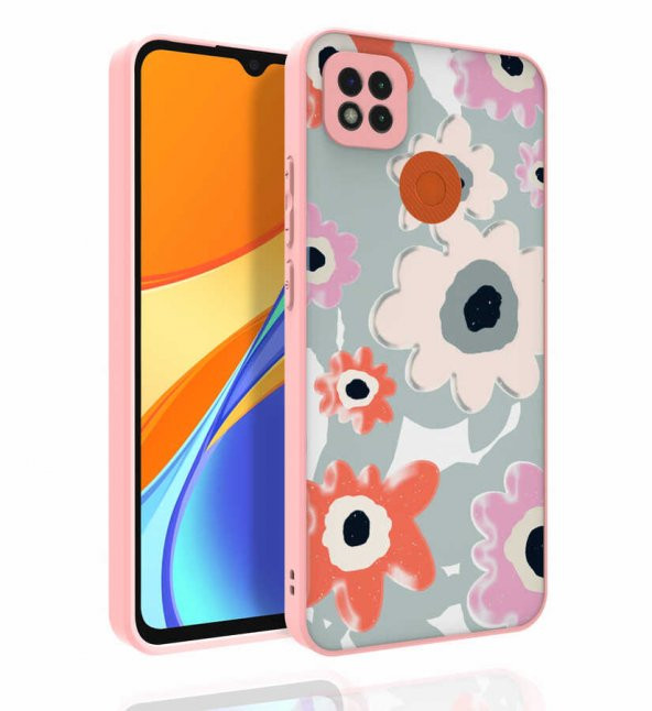 Xiaomi Redmi 9C Kılıf Desenli Kamera Korumalı Parlak Zore Nora Kapak - 7