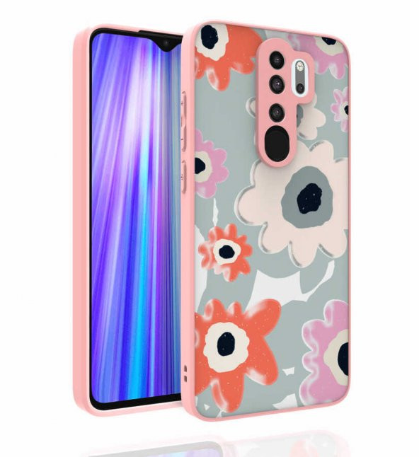 Xiaomi Redmi Note 8 Pro Kılıf Desenli Kamera Korumalı Parlak Zore Nora Kapak - 7