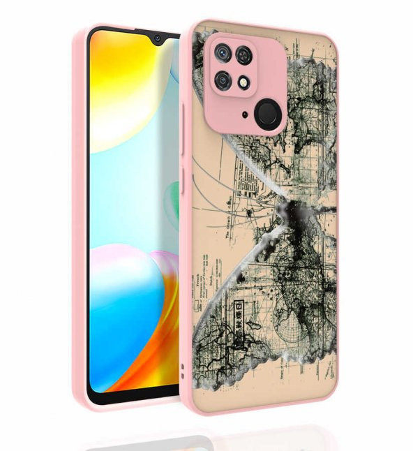 Xiaomi Redmi 10C Kılıf Desenli Kamera Korumalı Parlak Zore Nora Kapak - 6