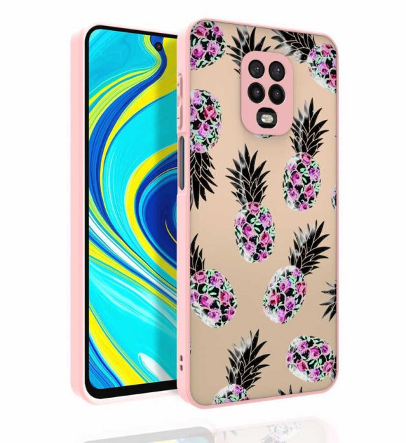 Xiaomi Redmi Note 9 Pro Kılıf Desenli Kamera Korumalı Parlak Zore Nora Kapak - 3