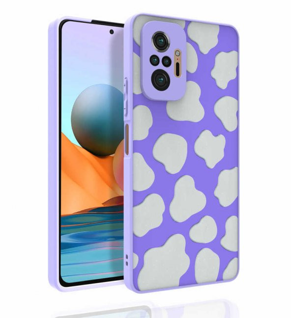 Xiaomi Redmi Note 10 Pro Kılıf Desenli Kamera Korumalı Parlak Zore Nora Kapak - 8