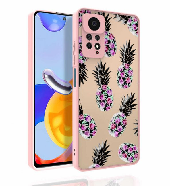 Xiaomi Redmi Note 11 Pro 5G Kılıf Desenli Kamera Korumalı Parlak Zore Nora Kapak - 3