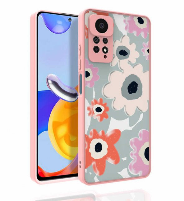 Xiaomi Redmi Note 11 Pro 5G Kılıf Desenli Kamera Korumalı Parlak Zore Nora Kapak - 7