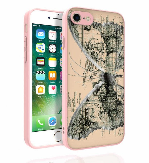 Apple iPhone SE 2020 Kılıf Desenli Kamera Korumalı Parlak Zore Nora Kapak - 6