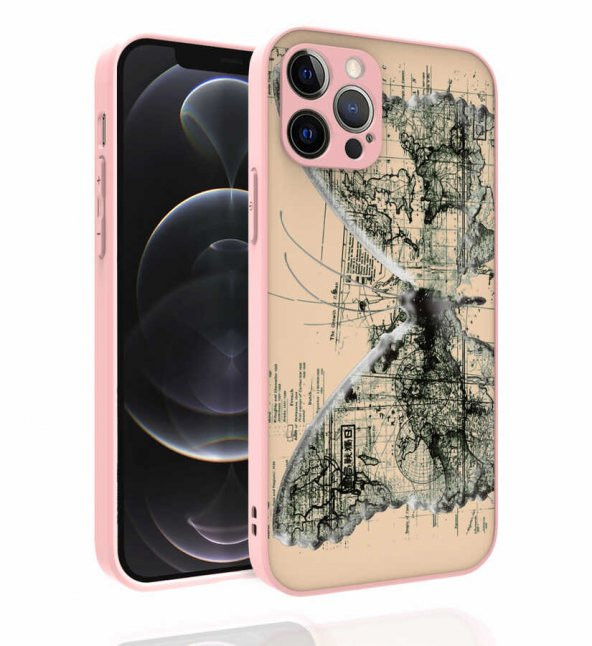 Apple iPhone 12 Pro Kılıf Desenli Kamera Korumalı Parlak Zore Nora Kapak - 6