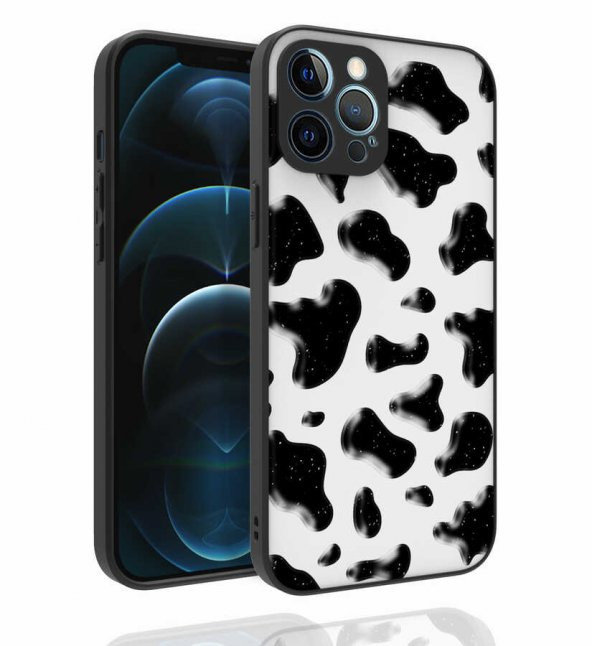 Apple iPhone 12 Pro Max Kılıf Desenli Kamera Korumalı Parlak Zore Nora Kapak - 4