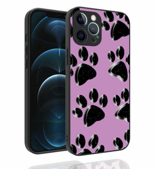 Apple iPhone 12 Pro Max Kılıf Desenli Kamera Korumalı Parlak Zore Nora Kapak - 5