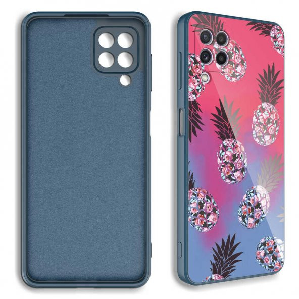 Galaxy M22 Kılıf Kamera Korumalı Desenli Sert Silikon Zore Epoksi Kapak - 2
