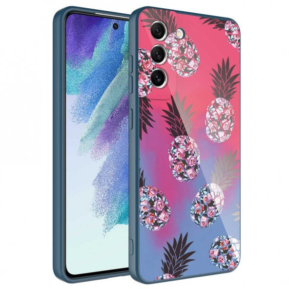 Galaxy S21 FE Kılıf Kamera Korumalı Desenli Sert Silikon Zore Epoksi Kapak - Resim 9