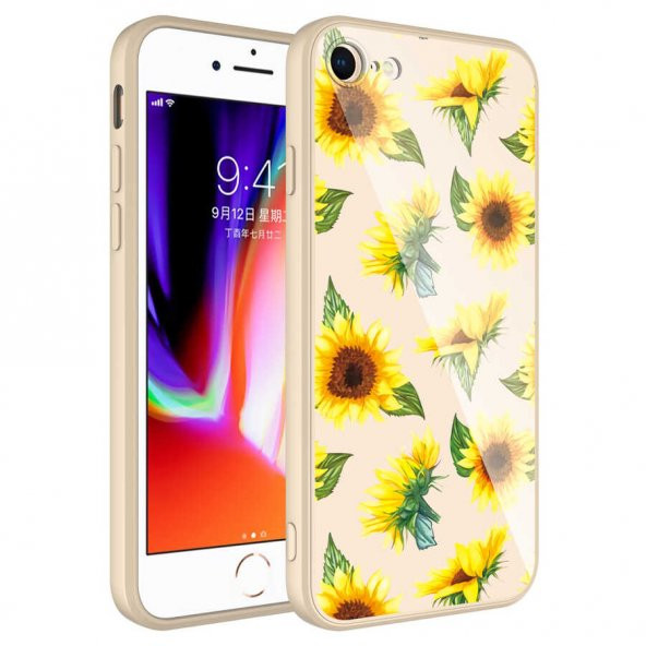Apple iPhone 8 Kılıf Kamera Korumalı Desenli Sert Silikon Zore Epoksi Kapak - 4