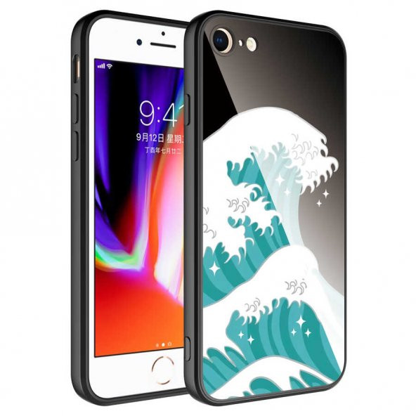 Apple iPhone 7 Kılıf Kamera Korumalı Desenli Sert Silikon Zore Epoksi Kapak - 11