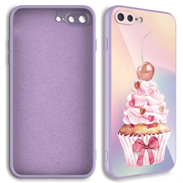 Apple iPhone 8 Plus Kılıf Kamera Korumalı Desenli Sert Silikon Zore Epoksi Kapak - 2