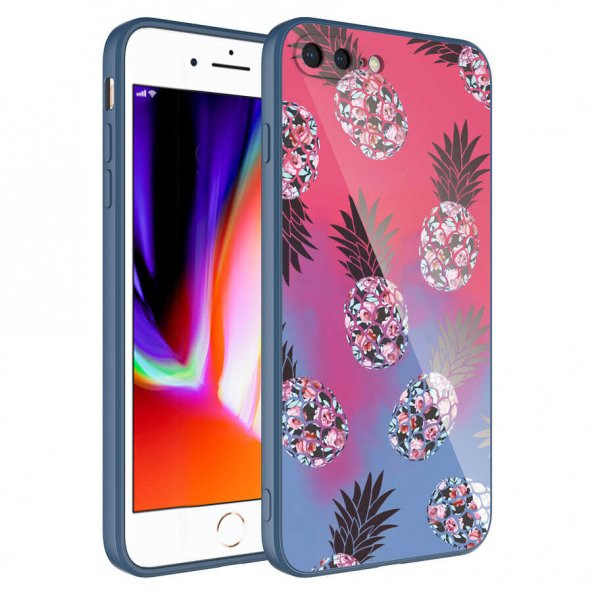 Apple iPhone 8 Plus Kılıf Kamera Korumalı Desenli Sert Silikon Zore Epoksi Kapak - 7