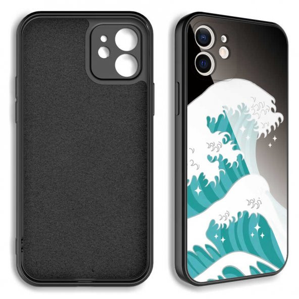 Apple iPhone 12 Kılıf Kamera Korumalı Desenli Sert Silikon Zore Epoksi Kapak - 2