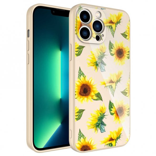 Apple iPhone 12 Pro Max Kılıf Kamera Korumalı Desenli Sert Silikon Zore Epoksi Kapak - 5