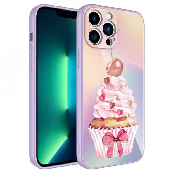 Apple iPhone 12 Pro Max Kılıf Kamera Korumalı Desenli Sert Silikon Zore Epoksi Kapak - 11