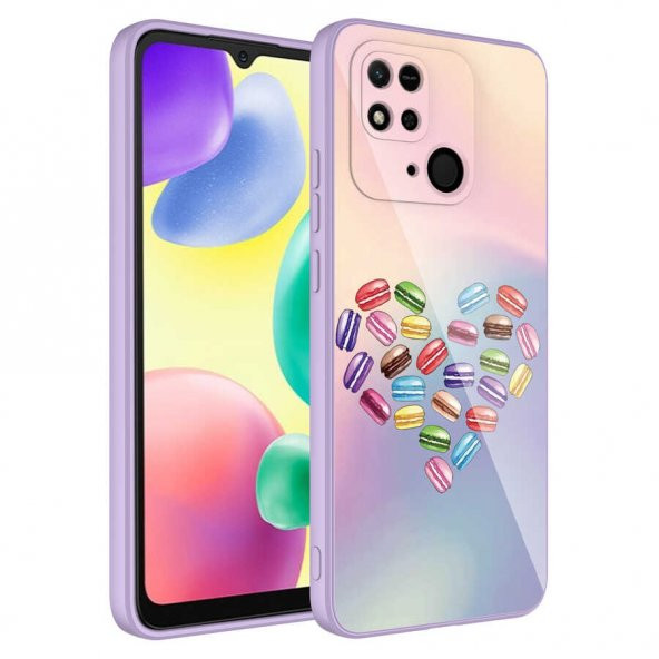 Xiaomi Poco C40 Kılıf Kamera Korumalı Desenli Sert Silikon Zore Epoksi Kapak - 4