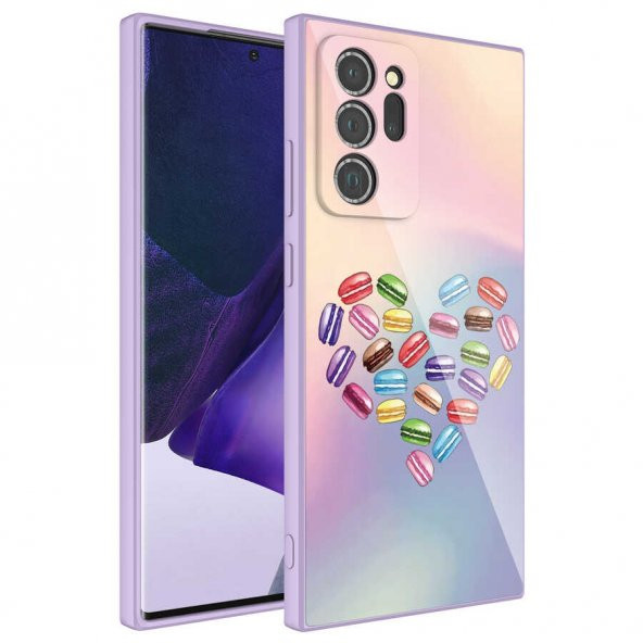 Galaxy Note 20 Ultra Kılıf Kamera Korumalı Desenli Sert Silikon Zore Epoksi Kapak - 3