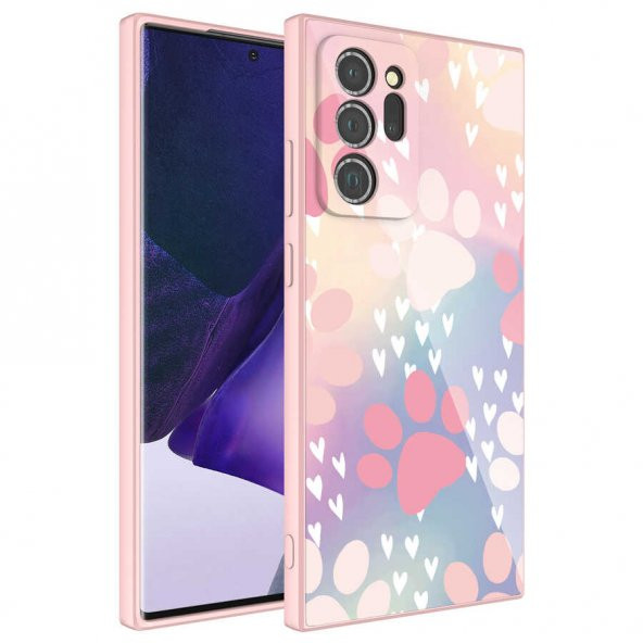 Galaxy Note 20 Ultra Kılıf Kamera Korumalı Desenli Sert Silikon Zore Epoksi Kapak - 7