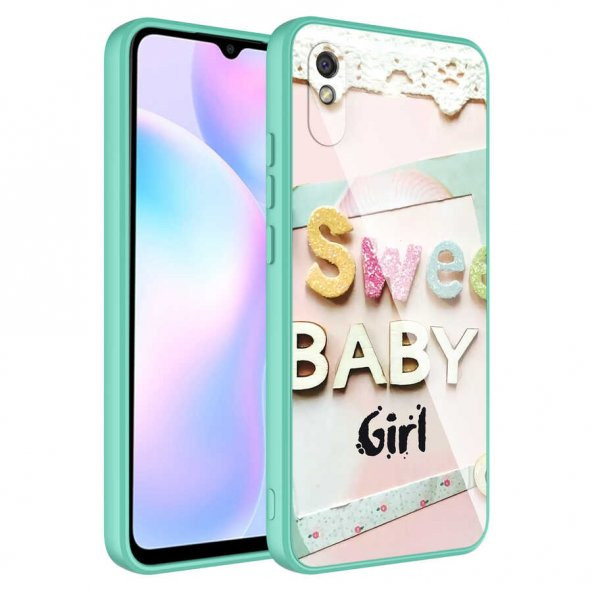 Xiaomi Redmi 9A Kılıf Kamera Korumalı Desenli Sert Silikon Zore Epoksi Kapak - 6