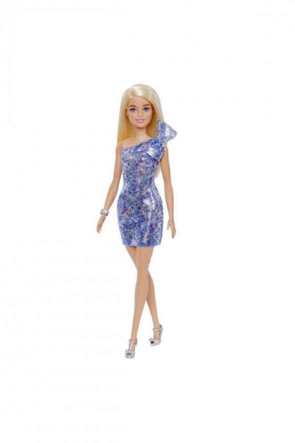Pırıltı Barbie Bebekler T7580-GRB32 mavi