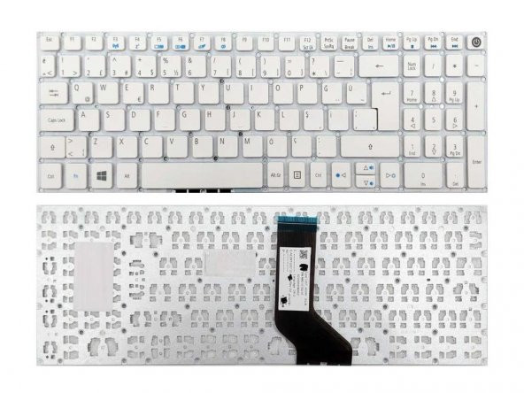 Acer Aspire E5-532 E5-532G E5-532T Klavyesi - Beyaz - TR - 2
