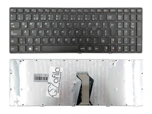 Lenovo Z580 Z580A,Z580A-IFI,Z580A-ITH Klavyesi - Siyah - TR