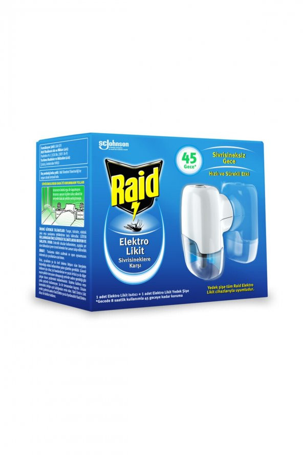Raid   Elekro Likit Cihaz Ve 1 Yedek, 45 Gece