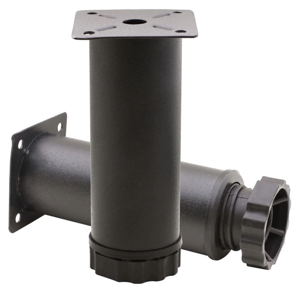 Akça Ayarlanabilir Mobilya Kanepe Koltuk Baza Yükseltme Yükseltici Ayağı Metal Ayakları 12 Cm Siyah - 4