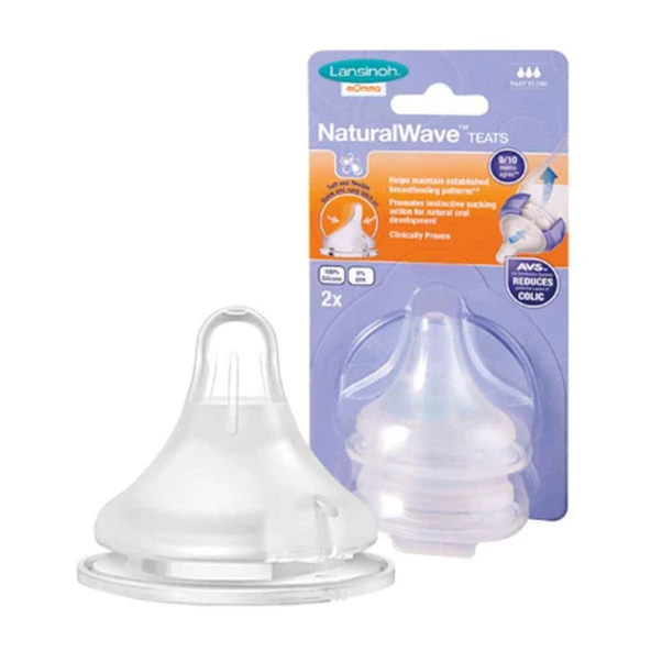 Lansinoh 76030 Natural Wave Biberon Emziği 2'li Hızlı Akış - 2