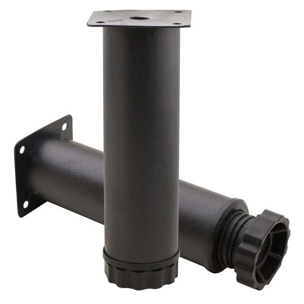 Akça Ayarlanabilir Mobilya Kanepe Koltuk Baza Yükseltme Yükseltici Ayağı Metal Ayakları 15 Cm Siyah - 2