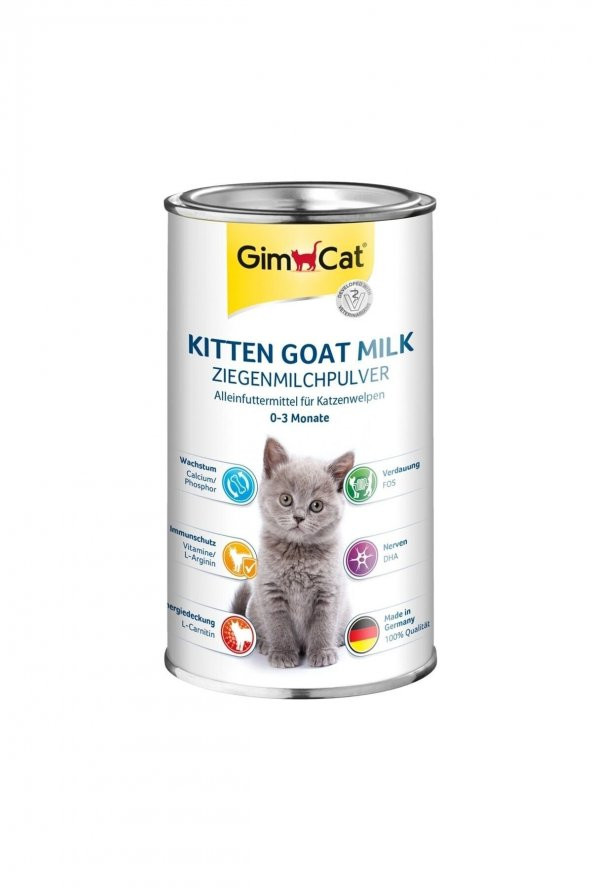 Gimcat Kitten Goat Milk Keçi Sütü Yavru Kedi Süt Tozu 200gr Keçi Süt Tozu