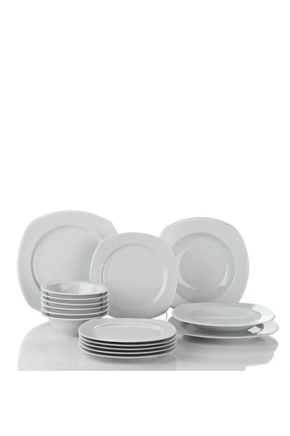 Kütahya Porselen Çisil Beyaz 24 Parça Yemek Takımı - 3