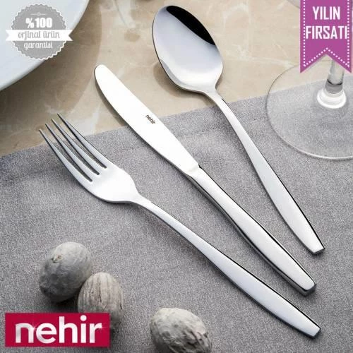 Nehir Sahra Sade 12 Li Yemek Bıçak