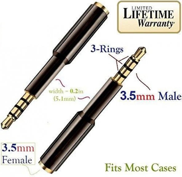 3.5 mm Stereo Uzatma Aparatı 4 Boğumlu - Siyah ürün görseli