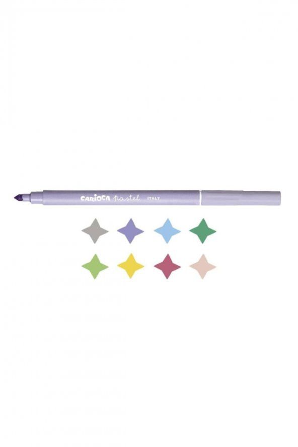 CARIOCA Pastel Süper Yıkanabilir 8`li Keçeli Boya Kalemi - 2