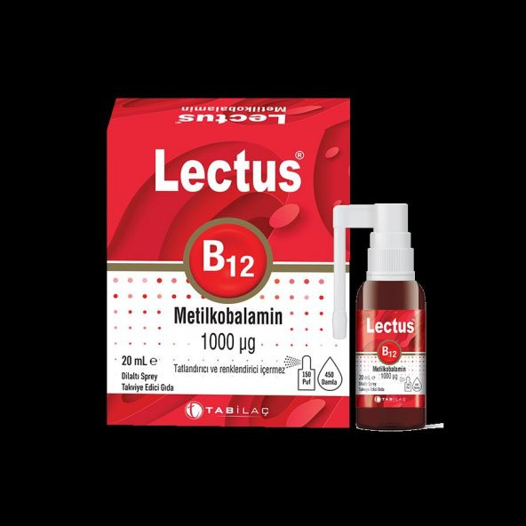 Lectus Metilkobalamin B12 Dilaltı Sprey 20 ml