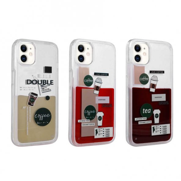 Apple iPhone 11 Kılıf Desenli Sıvılı Zore Drink Silikon Kapak - 2