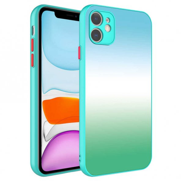 Apple iPhone 11 Kılıf Kamera Korumalı Renkli Temperli Zore X-Cam Kapak - 7