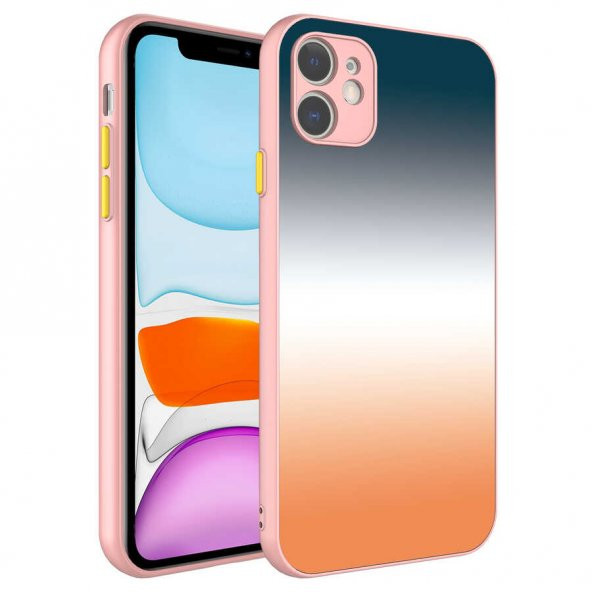 Apple iPhone 11 Kılıf Kamera Korumalı Renkli Temperli Zore X-Cam Kapak - 8