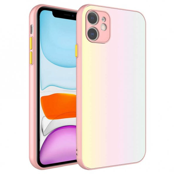 Apple iPhone 11 Kılıf Kamera Korumalı Renkli Temperli Zore X-Cam Kapak - 9