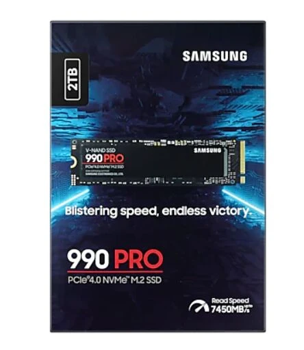 2TB SAMSUNG 990 PRO 7450/6900MB/s M.2 NVMe MZ-V9P2T0BW (Resmi Distribütör Garantili) - 2