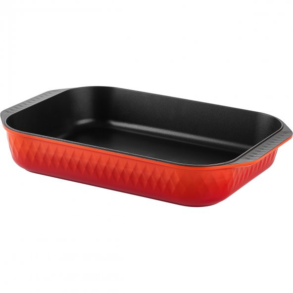 Aryıldız Blaze Döküm Alüminyum Tepsi 26*40 Cm Kırmızı