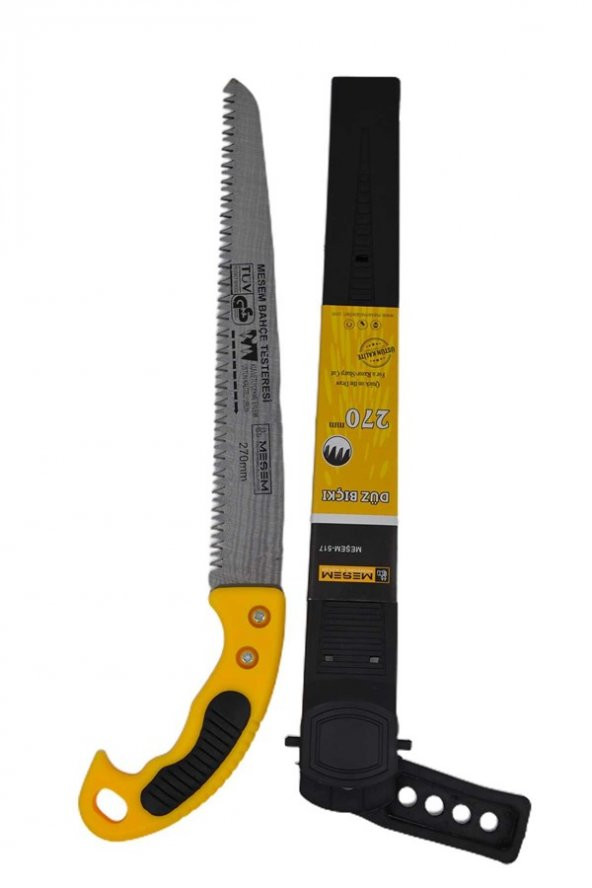 Gozimy 270 mm Düz Bıçaklı Testere Bıçkı Kılıflı Budama Bahçe Testeresi - 4