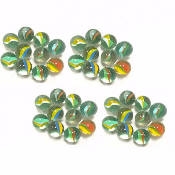 RENKLİ CAM MİSKET BİLYE EĞİTİCİ OYUNCAK 40 ADET - 3