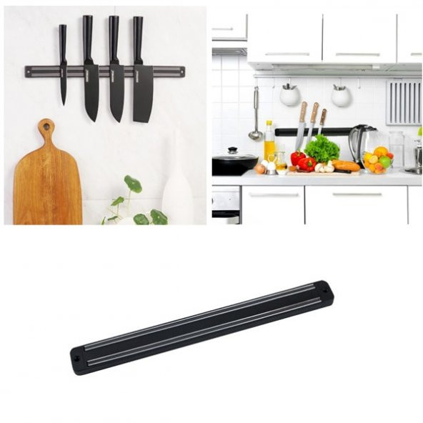 Gozimy Mıknatıslı Paslanmaz Duvar Bıçak Askısı Standı 33 Cm  Aparat - 5