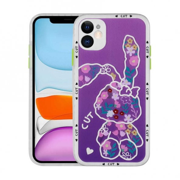 Apple iPhone 11 Kılıf Kamera Korumalı Desenli Sert Zore Hess Kapak - 2